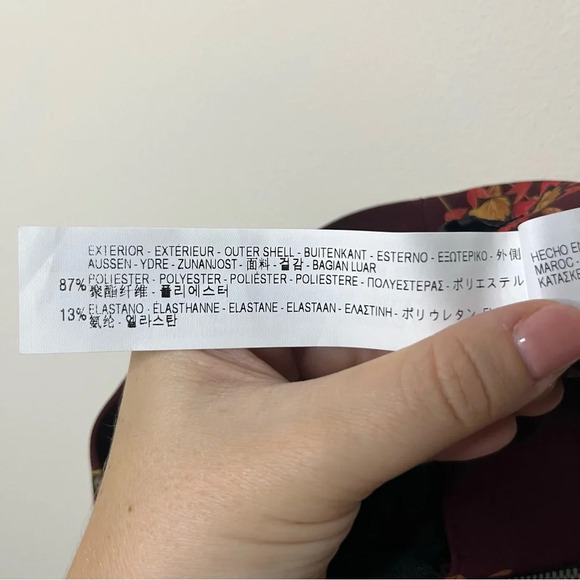 NWT ZARA Burgundy Floral Bouquet Fall Pencil Skirt - Picture 14 of 14